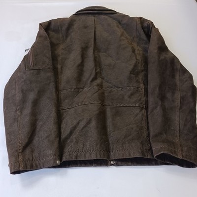 Roundtree & Yorke RN#58909 Men's Brown Full Zip Genuine Leather