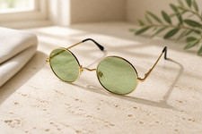 Small Round Lennon Sunglasses Vintage 70s Retro Circle Glasses Polarized UV400