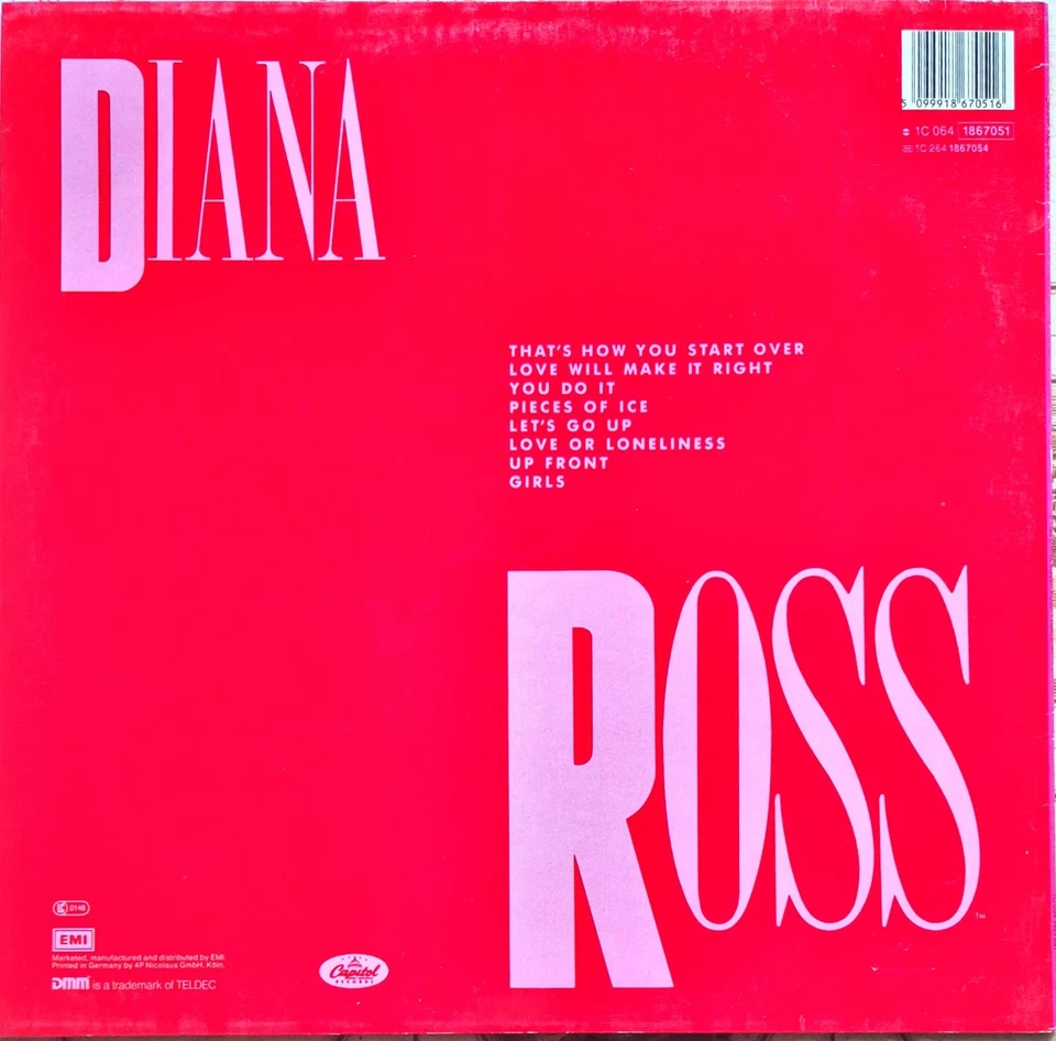 Diana Ross - Ross (1984) Capitol Vinyl LP - Bild 2 von 4