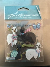 RARE Jolees Llamas W/ Scarfs Butterflies Ranch Farm Animal 3D Scrapbook Stickers