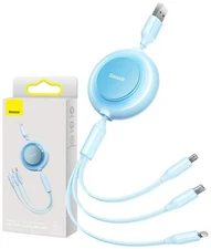 Baseus Retractable 3 in 1 Fast Charging Data Cable Bright Mirror Series 2