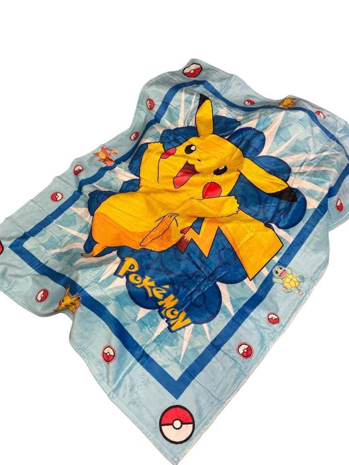 Linda manta polar suave Pokemon Pikachu oficina almuerzo portátil 50x60 pulgadas Foto 2 de 3