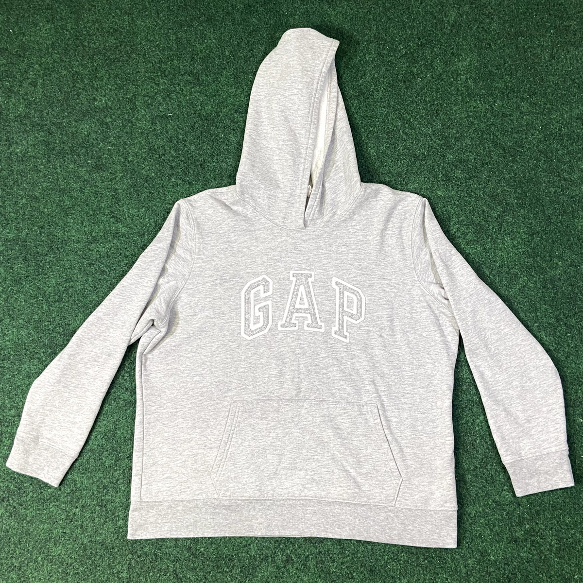 GAP Embroidered Logo Hooded Sweatshirt Adult XL Extra Large Gray Letters  Women's