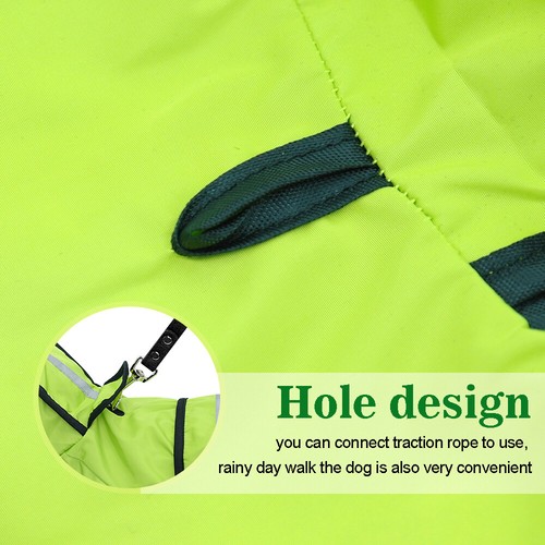 Impermeable para perros Impermeable Reflectante Mascotas Ropa para la lluvia Abrigo con capucha Ropa pequeña/mediana - Imagen 6 de 15