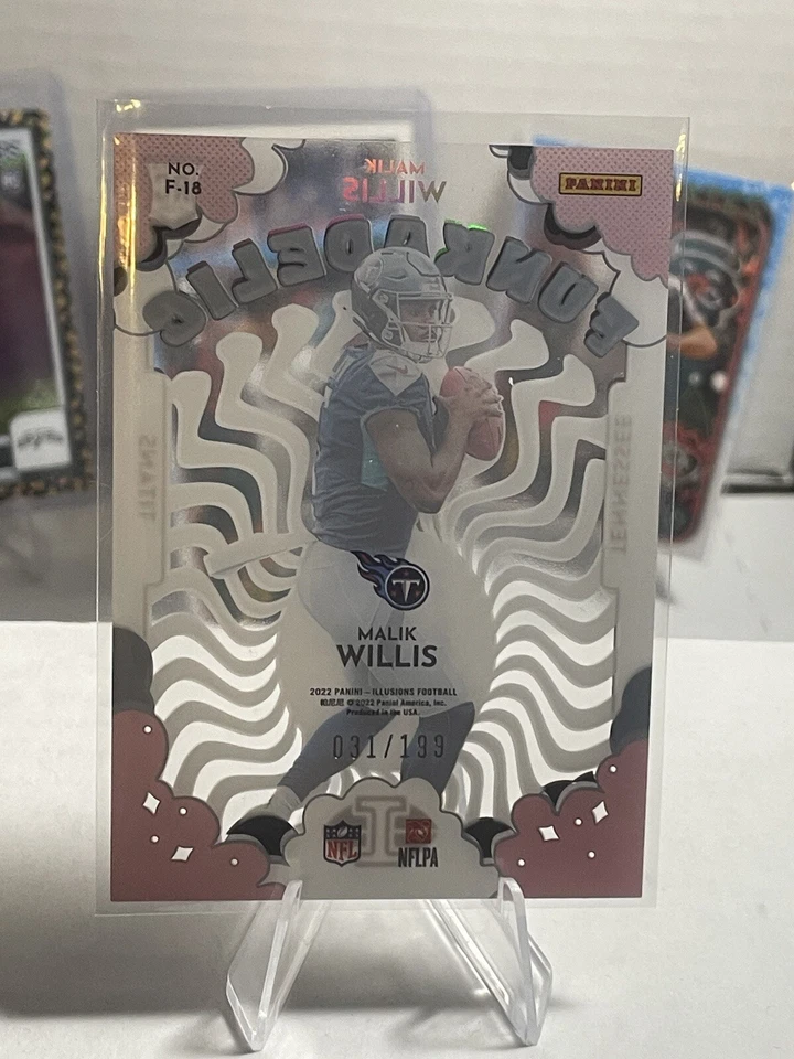 2022 Panini Illusions Funkadelic Acetate Red #F-18 Malik Willis RC 031/199 - Image 2 of 3