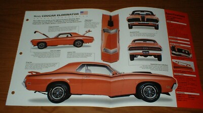 #ad 1970 Mercury Cougar Eliminator Original Imp Brochure Specs Info 70 XR7 XR 7 $12.99