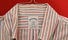 Brooks Brothers Regent Men's S Striped Oxford Button Up Shirt Red White Blue LS