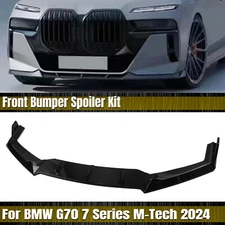 Front Bumper Spoiler Splitter Lip Kit For BMW 7 Series G70 M Tech 24-25 3PCS New
