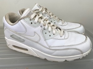 nike air max 90 leather triple white