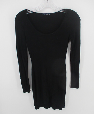 popular basics bodycon dress Popular Basics Medium Long Sleeve Bodycon Rib Knit Long Top / Mini Dress