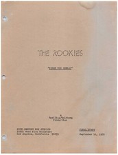 THE ROOKIES Series Dirge For Sunday Script Kate Jackson Michael Ontkean (copy)