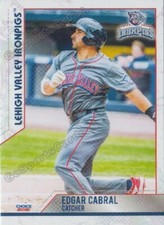 2021 Lehigh Valley Ironpigs Edgar Cabral RC Rookie Philadelphia Phillies