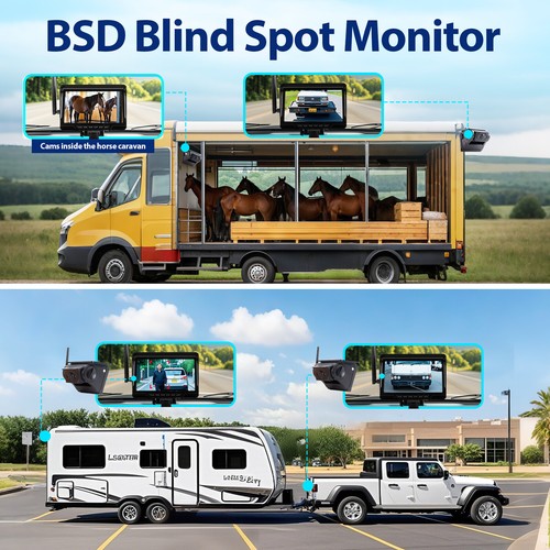 7" AHD 1080P REAR VIEW BACKUP REVERSE CAMERA SYSTEM FOR RV TRUCK TRAILER CAMPER - Picture 4 of 14