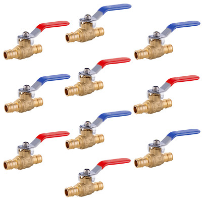 EFIELD 1'',1/2'',3/4'' Pex-A Expansion Ball Valves,Shut Off  Valve Blue Red Level