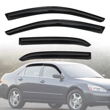 Fit 2003-2007 Honda Accord 4Door Sedan Window Visors Sun Rain Guards Deflector