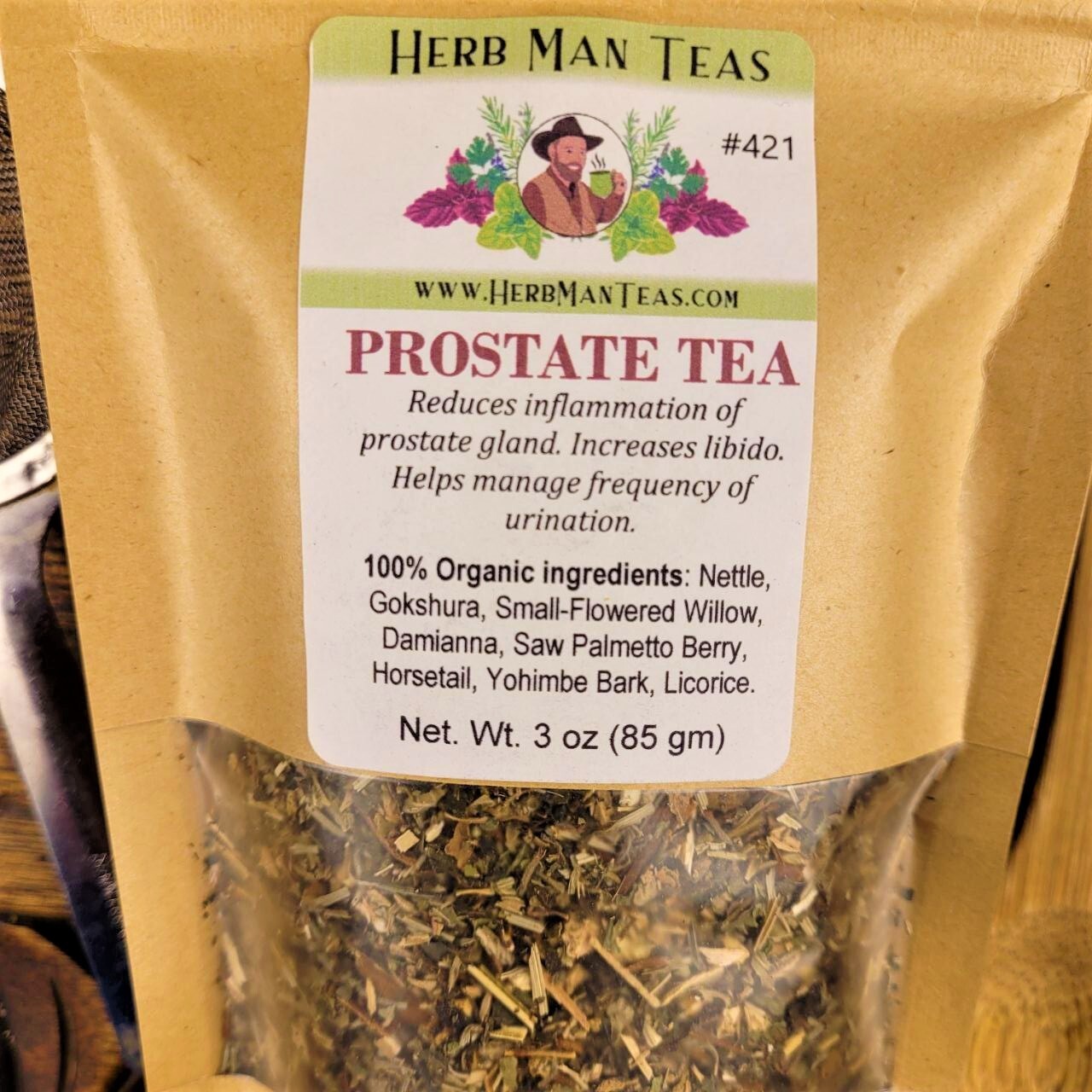 PROSTATE TEA Reduces inflammation of the prostate gland & frequent