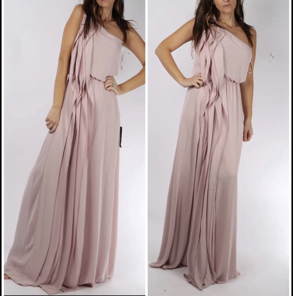 ★セール♪★BCBGMAXAZRIA Joyceワンショルダードレス★ BCBG MAXAZRIA JOYCE ONE SHOULDER RUFFLED FRONT SLIT GOWN