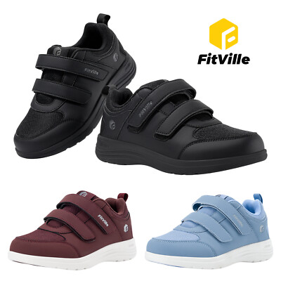 FitVille Diabetiker Schuhe Damen Extra Weit Walkingschuhe Klettverschluss