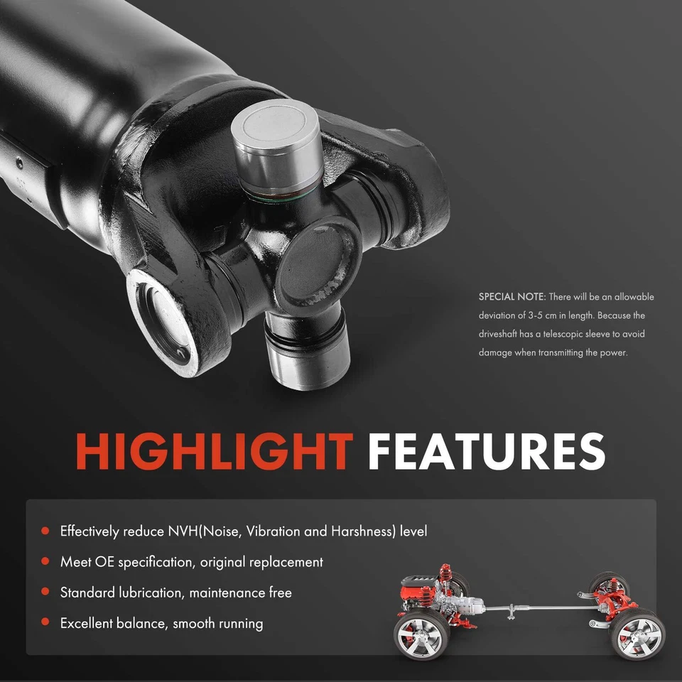 Eje de transmisión trasero de hélice para Chevy Avalanche Suburban 2500 GMC Yukon XL 2500 Foto 4 de 4