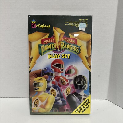 Power Rangers Colorform Vtg 1993 Mighty Morphin Power Rangers Colorform Play Set Vinyl Card ...