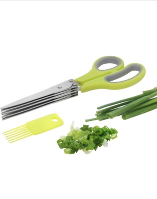 Stainless Steel 5 Blade Professional Shredding Scissors Sharp Herb Kitchen Tool