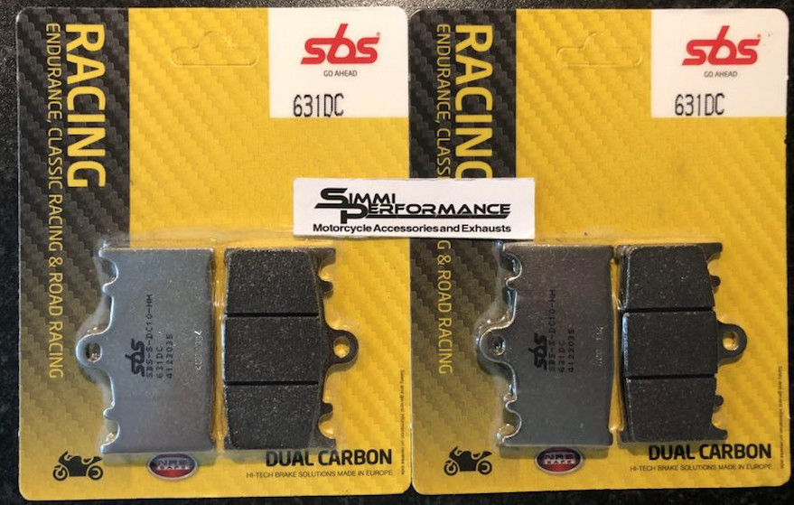 SBS Dual Carbon Front  Brake Pads Kawasaki ZX-7R 750 Ninja ZXR750R 1989 - 1995