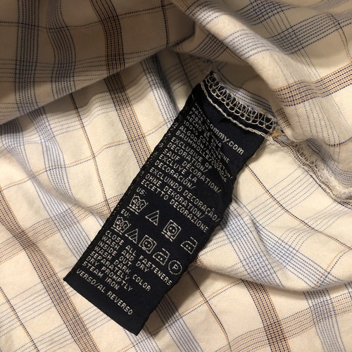 Tommy Hilfiger Dress Shirt White Subtle Plaid Size XXL Button Up Cotton - Picture 7 of 10