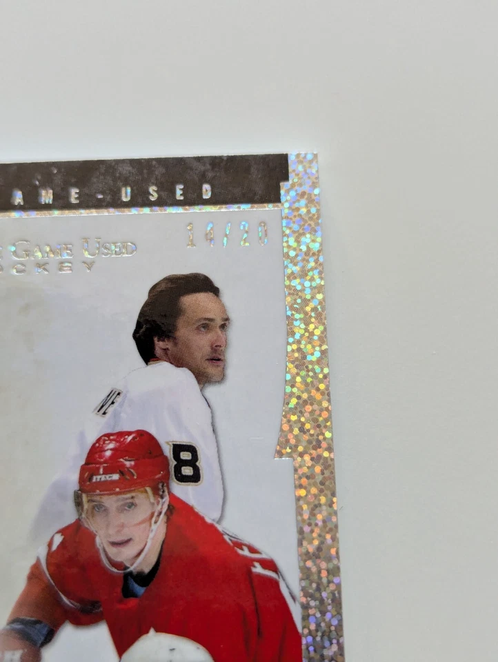 🔥#/20 SELANNE FEDOROV MESSIER 3 TRIPLE RELIC 2022-23 Leaf In the Game Used 🔥 - Image 3 of 4