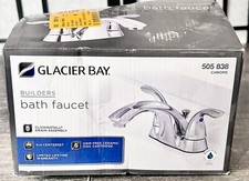 Glacier Bay Builders 4 in. Centerset 2-Handle Low-Arc Bathroom Faucet in Chrome