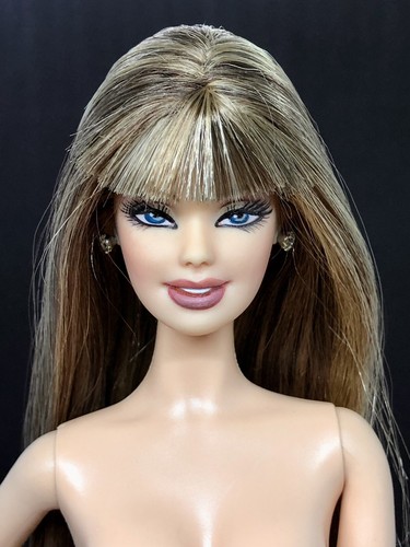2004 OOAK Custom Juicy Couture Barbie Doll Repaint Model Muse Body Bangs Jewelry
