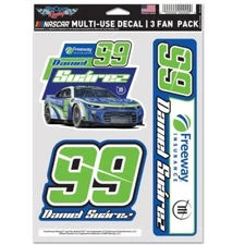 Daniel Suarez 2024 Wincraft #99 Freeway Insurance Multi Use Decal Sheet(3Pc)