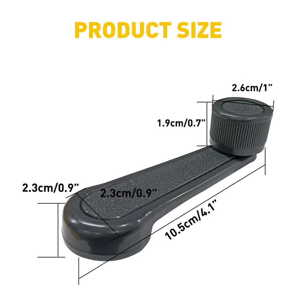 2 nuevas manivelas de manivela de ventana manual grises para Toyota Tacoma 1995-2004 Foto 3 de 4