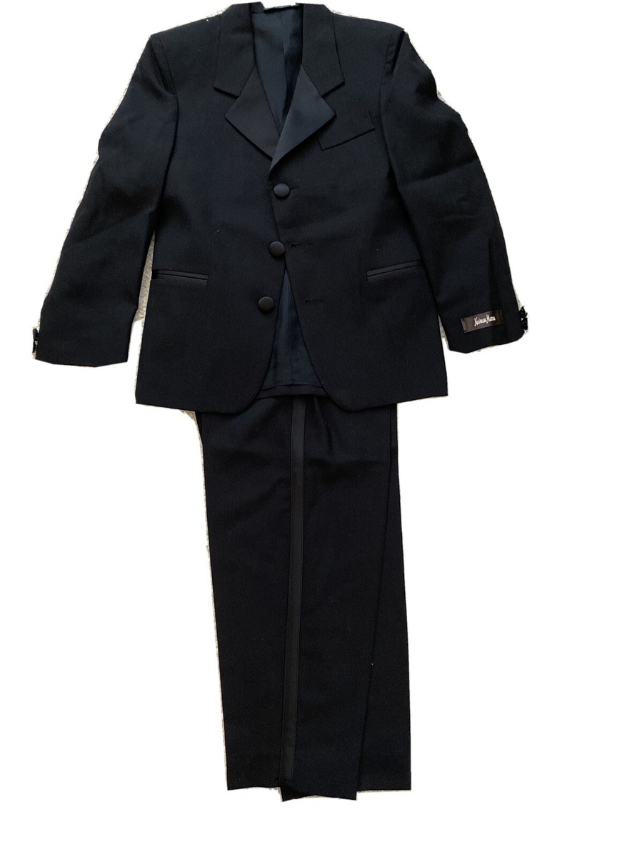 NWT Neiman Marcus Boys Black Tuxedo Size