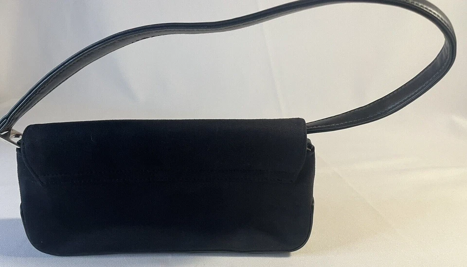 VTG Liz Claiborne Y2K 1990 Mini purse Faux Suede 9X4X2 - Image 3 of 4