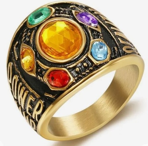 Marvel Avengers Infinity War Gauntlet Infinity stone Glass Ring Thanos CHOICE - Picture 11 of 20