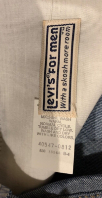 d Vintage Levi's Jeans Orange Tab Mens Size 38X32 40547-0812 1984