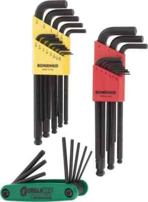 Bondhus 30 Piece T9 to T40 Protanium Assortment Torx/Hex Combo Key Set T9, T1...