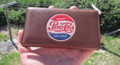 NEW COACH leather phone case PEPSI COLA wallet saddle brown $150
