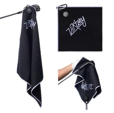 Microfiber Magnetic Golf Towel & Ball Marker - 18" x 18" (45 cm x 45 cm) (Black)