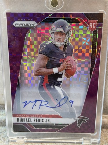 Michael Penix Jr. [Purple Power] #378 2024 Panini Prizm Autograph card