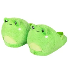 Squishable Fuzzy Frog 3D Comfy Slipper With Ultra Plush Base Adult XS/S