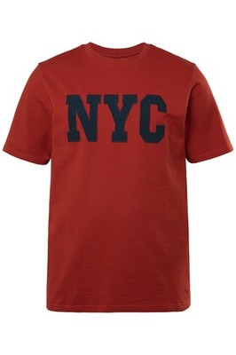 JP 1880 Herren große Größen T Shirt Halbarm Indigo Färbung NYC Applikation