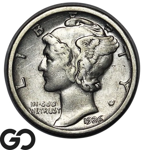 1926-S Mercury Dime *Key Date* XF+, Tough In XF and Better