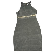 Women's Windsor Gray Gold Mini Dress M #515