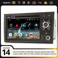 CD DVD für AUDI A4 SEAT EXEO Android Autoradio 8 Kern CarPlay Navi 4+64GB 4G LTE