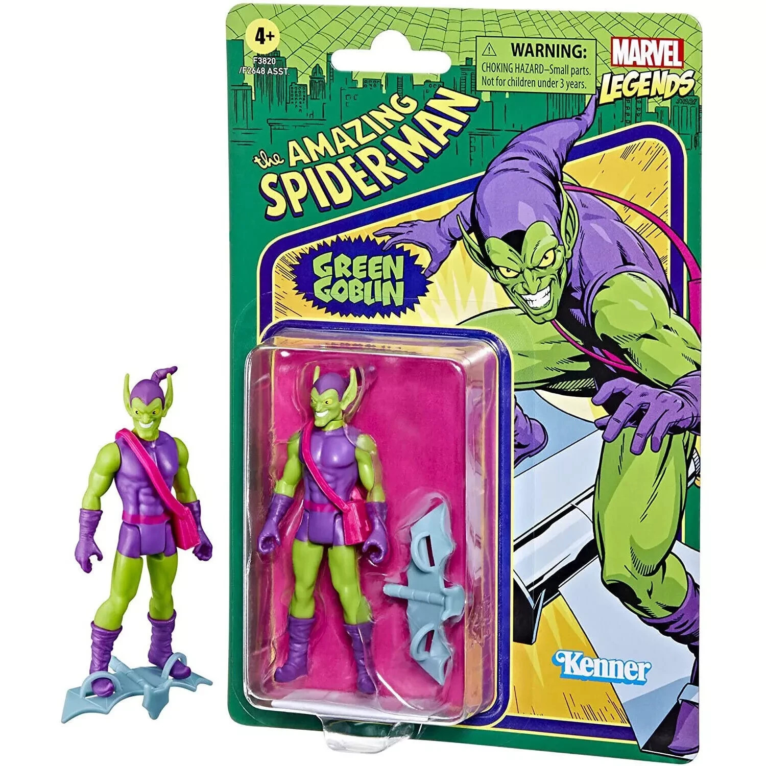 HASBRO MARVEL LEGENDS 3.75"" RETRO GREEN GOBLIN ACTION FIGURE