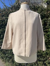 Vintage Estee Lauder Beige Uniform Dress Blazer Jacket Sz 10 Minimalist USA Made