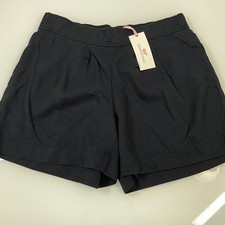 Vineyard Vines Luxe Pull-On Shorts Jet Black Tencel Lyocell XS NEW Elastic Waist