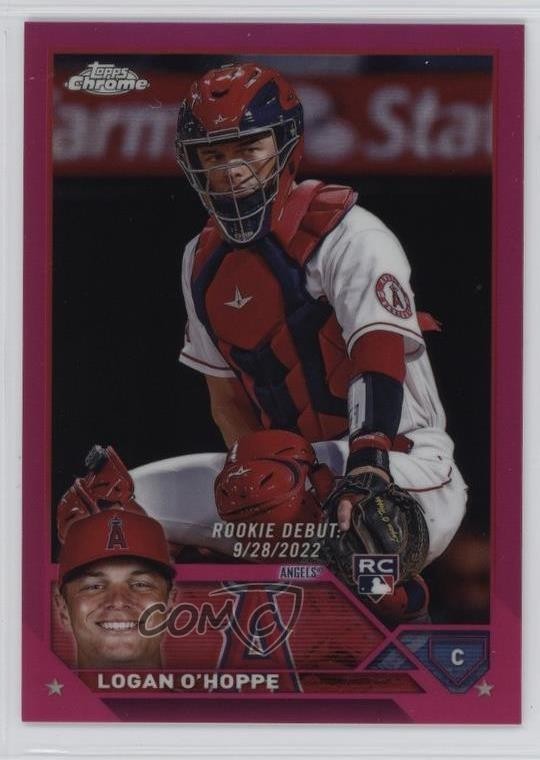 2023 Topps Chrome Update Rookie Debut Magenta Refractor /399 Logan O'Hoppe 1ti6