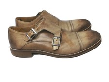 Wall  Water Captoe Double Monk Strap  Shoes Men's Size 9.5 Made In Italy